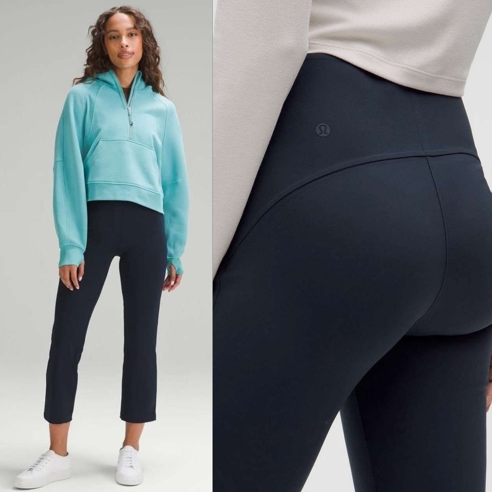 lululemon Smooth Fit Pull-On Crop Women 8 Navy NWT High-Rise Luxtreme‎ Flare